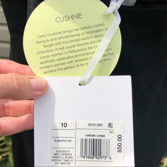 NWT! SOLD OUT STYLE! Flattering Target CUSHNIE Black Slip Dress LIMITED EDITION - Picture 13 of 13